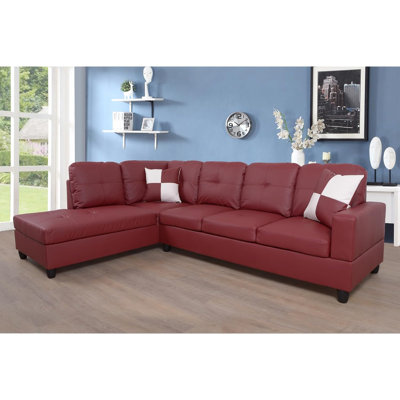 Canapé modulaire en cuir 2 pièces Bawan