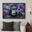 Chimpanzé, casque d'écoute, graffiti-131636494-131636499