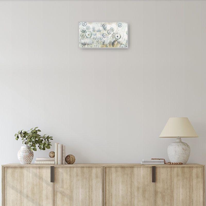 Dandelion Spring by Studio Arts Canvas Art Print, 55" W x 29" H, Champagne Silver Color Framed
