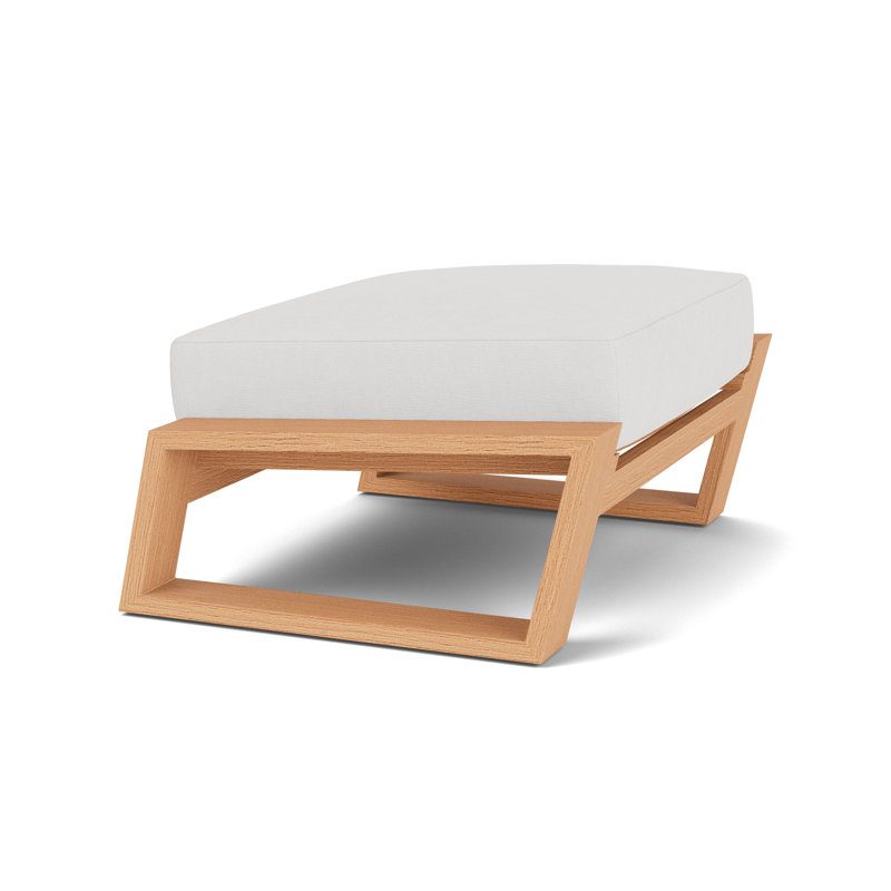 Pursuit Outdoor Ottoman, Canvas Natural