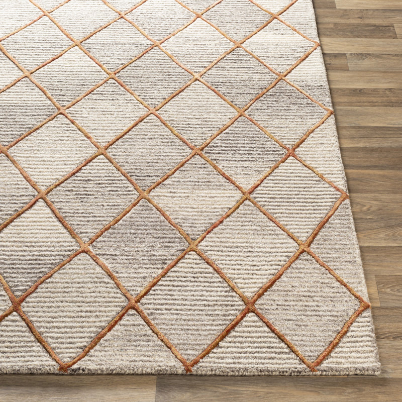 Lynden Hand Tufted Geometric Indoor Rug, Rectangle 5' x 7'6"