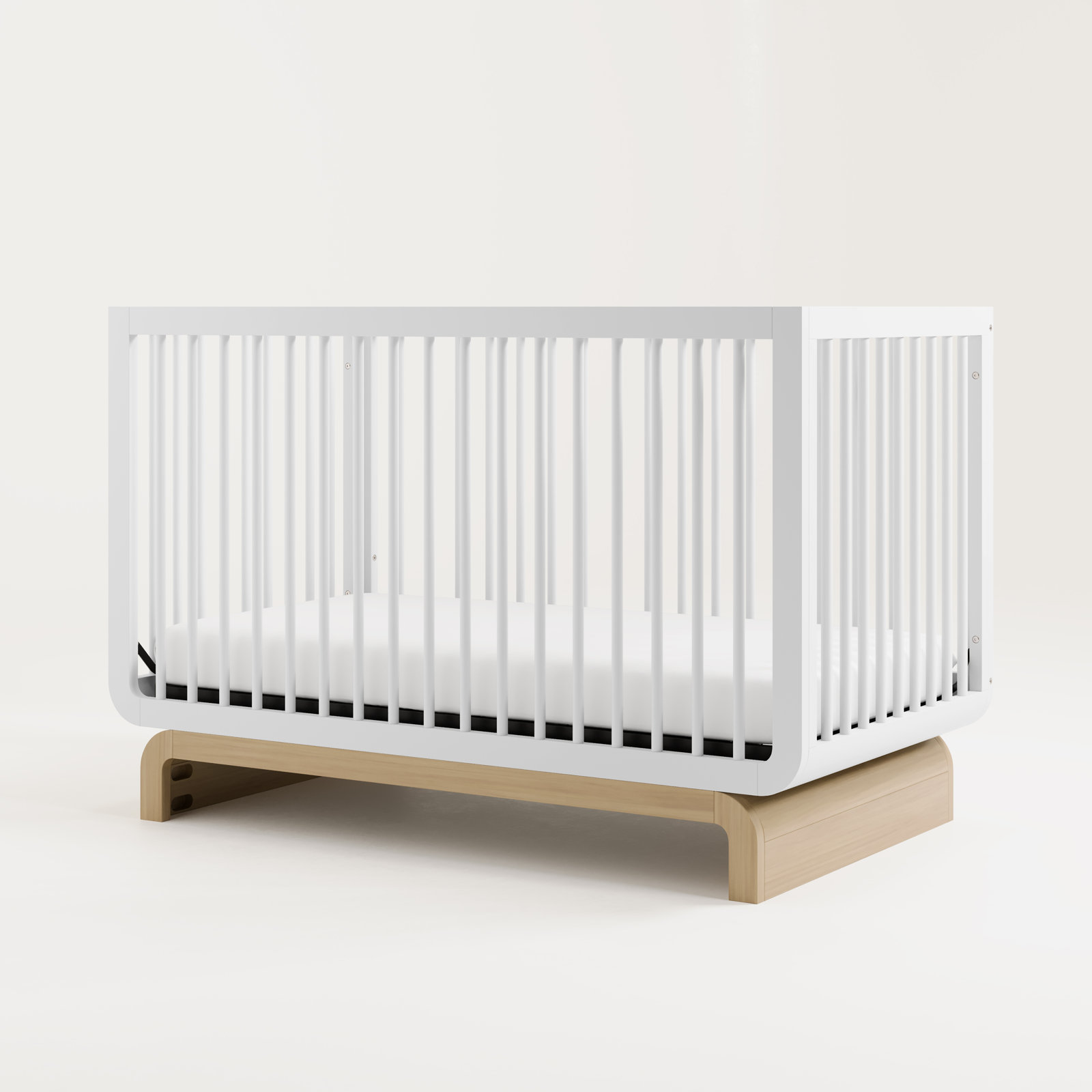 Santorini 5-In-1 Convertible Crib, Driftwood, Crib + Mattress