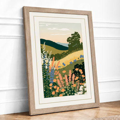 Pastoral Hillside Rustic - Framed Print