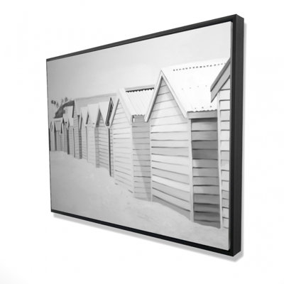 Beach Cabins Print On Canvas