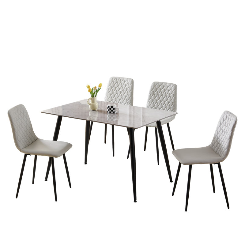 Volta Dining Set, Light Grey