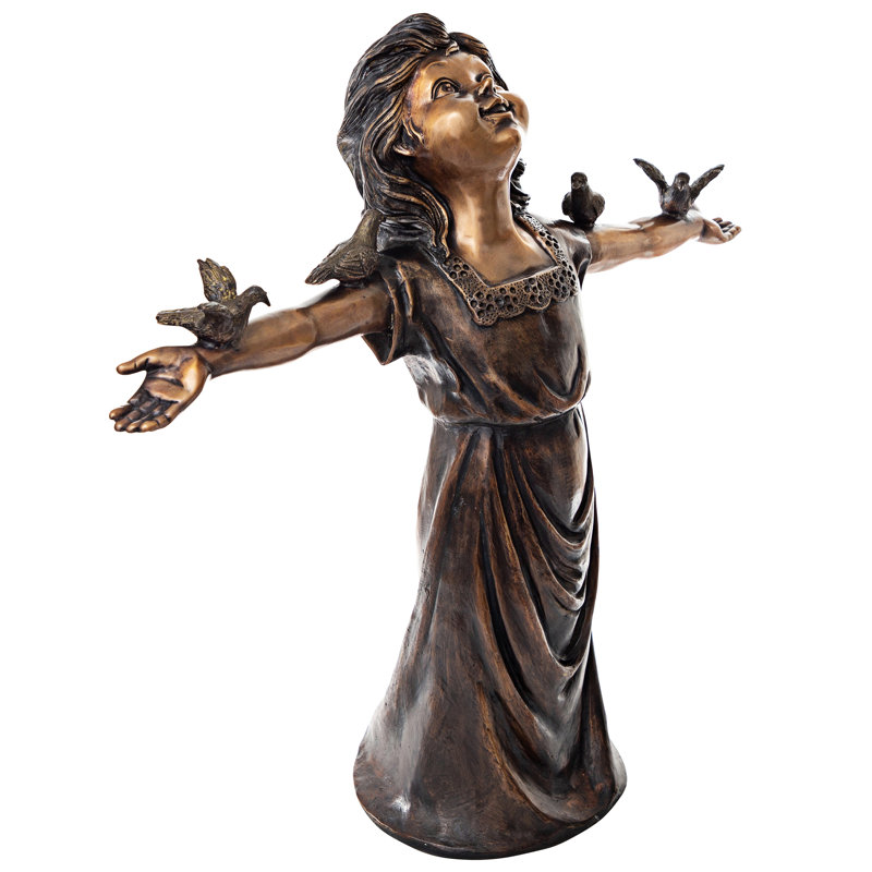 Basking in God's Glory Cast Bronze Garden Statue