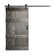 Castle Series 84'' Solid Wood Paneled Satin with Installation Hardware Kit Barn Door