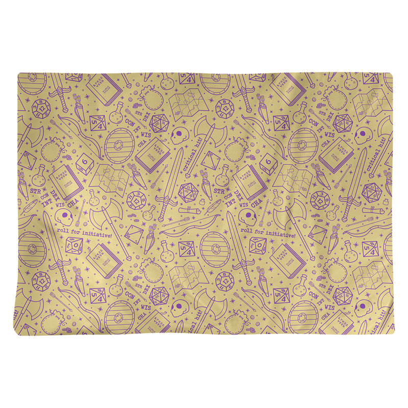 Napperon en coton 18 po Classic RPG, Jaune / Mauve