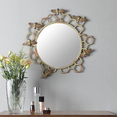 Miroir mural Honeycomb and Bee