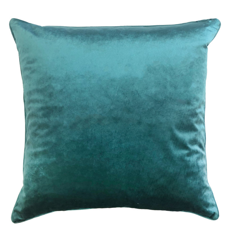 Geometric Feather Throw Pillow, Cerulean