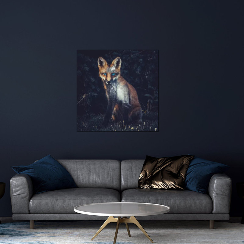 Fox II par - Sans cadre, impression, H 24 po x l 24 po x P 0,25 po