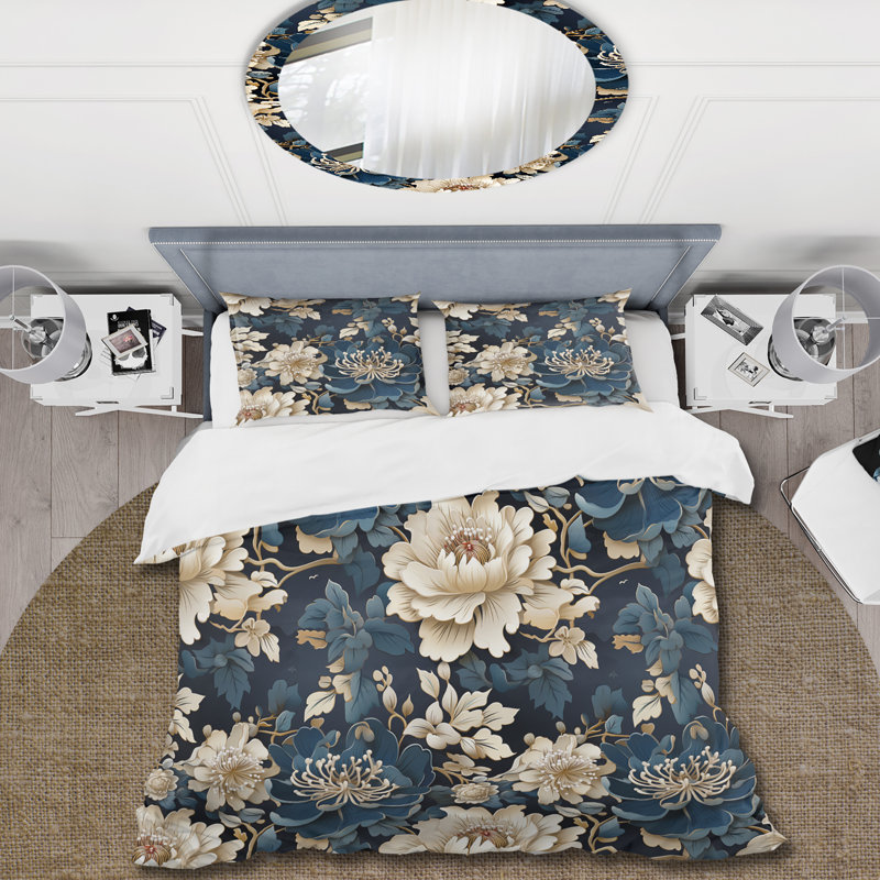 Literie de la dynastie Ming, Housse de couette pour grand lit et 2 taies décor