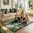 Tawann Machine Washable Floral Farmhouse Area Rug with Non-Slip Backing for Living Room, Dining Room, Bedroom-1767246563