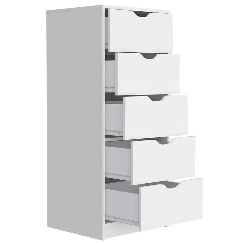 Kamran Dresser Kamran, Five Drawer Narrows, Width X 17,7, White