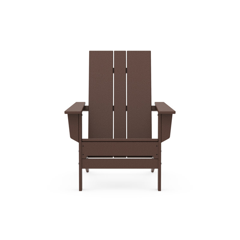 28.7" W High-Density Polyethylene Adirondack Chair, Mahogany
