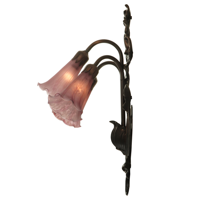 Meyda Tiffany & Stained Glass 3 - Light Armed Sconce, Lavender