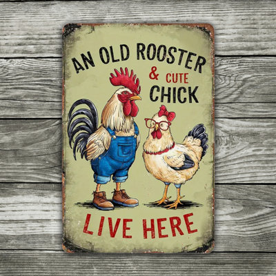 Vintage Aluminum Metal Sign 12"x8", Rustic Tin Wall Art, Weatherproof Decorative Plaque, Farmhouse Kitchen Bar Indoor Outdoor Wall Decor