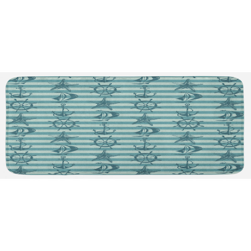 Tapis de cuisine de roue de navires