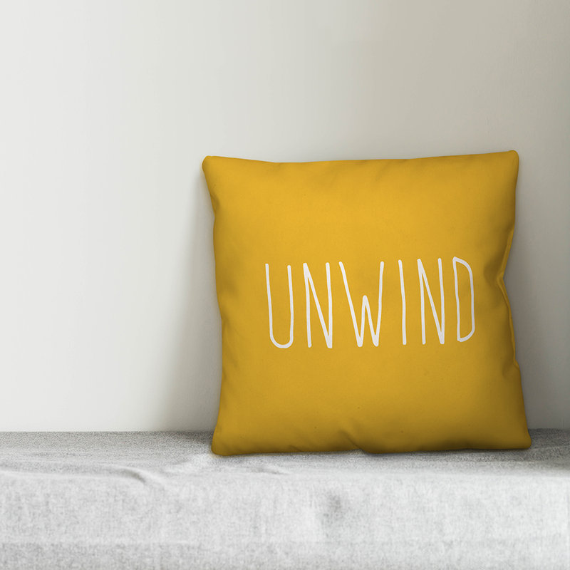  Housse et insert de coussin extérieur d'extérieur, 16 po x 1 po, Jaune