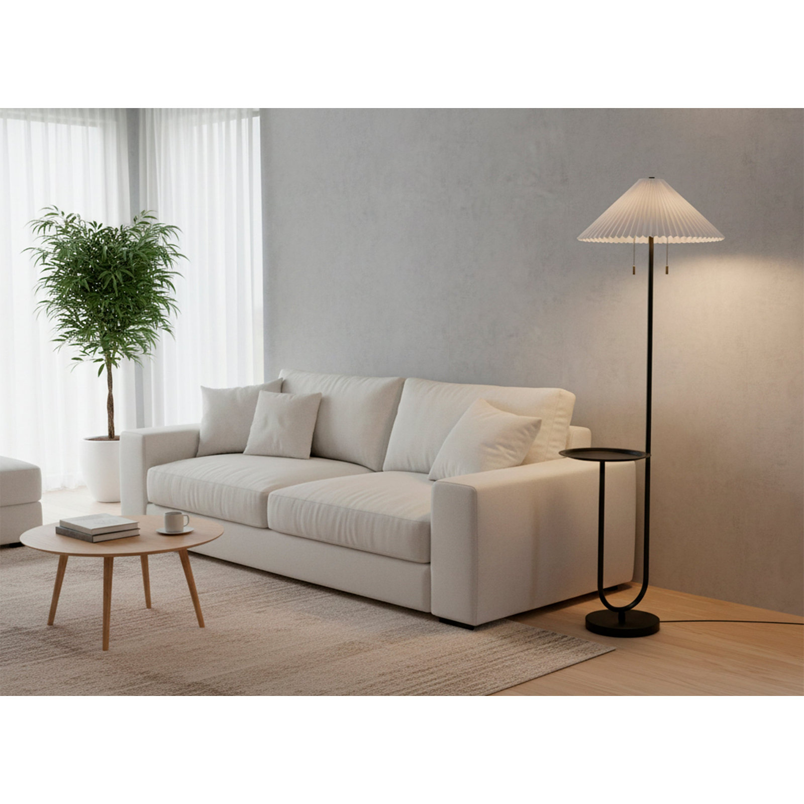63" Floor Lamp, Black