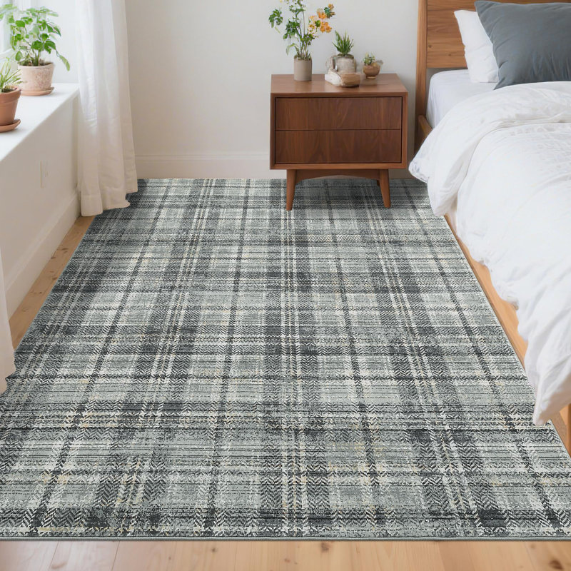 Rugs for Living Room Area Rug Washable Rug Non Slip Foldable Modern Carpet for Bedroom Dining Room Nursery Office, Green