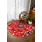 Edith Collection Digital Print Cotton-Polyester Red Moroccan Rug-1715219035