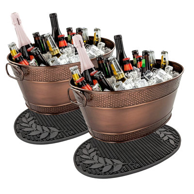 Malzie 2 Beverage Tubs with 2 Party Mats
