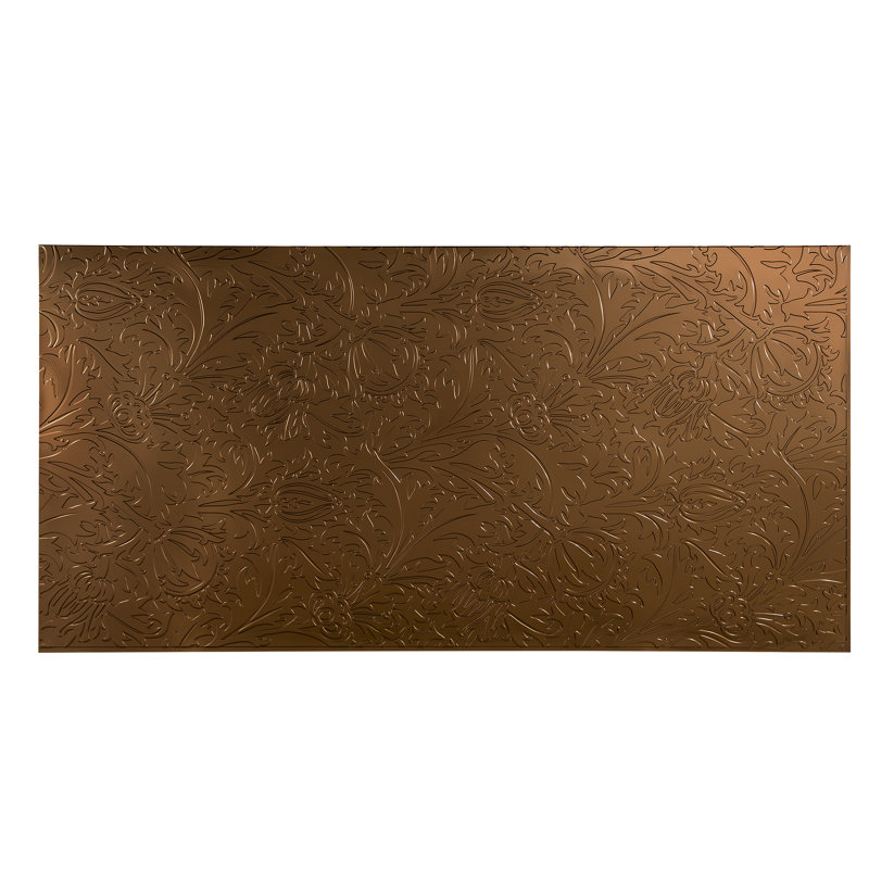 Panneau mural décoratif en vinyle 4 pi x 8 pi FASÄDE Ortie, Bronze huilé