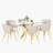 Elegant 7-Piece Rectangle Glass Dinning Table Set for 6-736621891-736621884-736621885