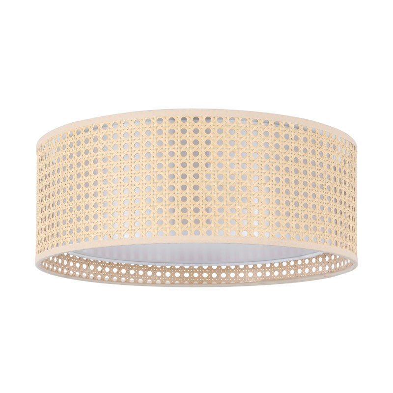 Vesperina 15.75" W Rattan Flush Mount, 3, 6.3" H X 15.75" W X 15.75" D