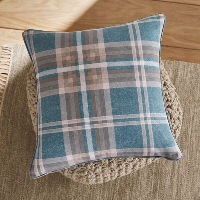 Tweed Woven Check Cotton Cushion Cover