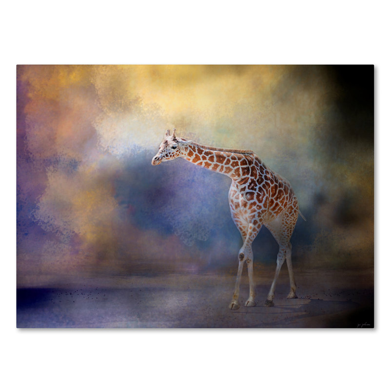 «Let the Sun Shine in Giraffe», impression sur toile tendue Vidur, H 14 po x l 19 po