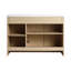 Meuble-lavabo simple autoportant 48 po avec lavabo en résine et 3 portes d'armoire à fermeture en douceur-31853028