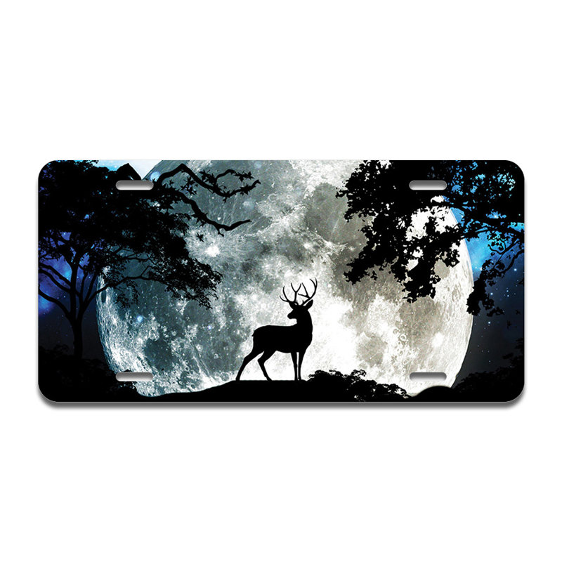 Cadre en plaque de cerf au clair de lune