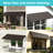 Powder-coated Metal Frame Standing Seam Fixed Window Awning All Weather Protection Door Canopy for Entrance, Windows, Porches, Balconies-126954195-126954199