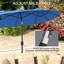 Parasol d'extérieur avec bouton-poussoir inclinable et manivelle-283660281-283660283