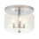 Rampart 3 Light Hammered Detail Flush Mount In Chrome