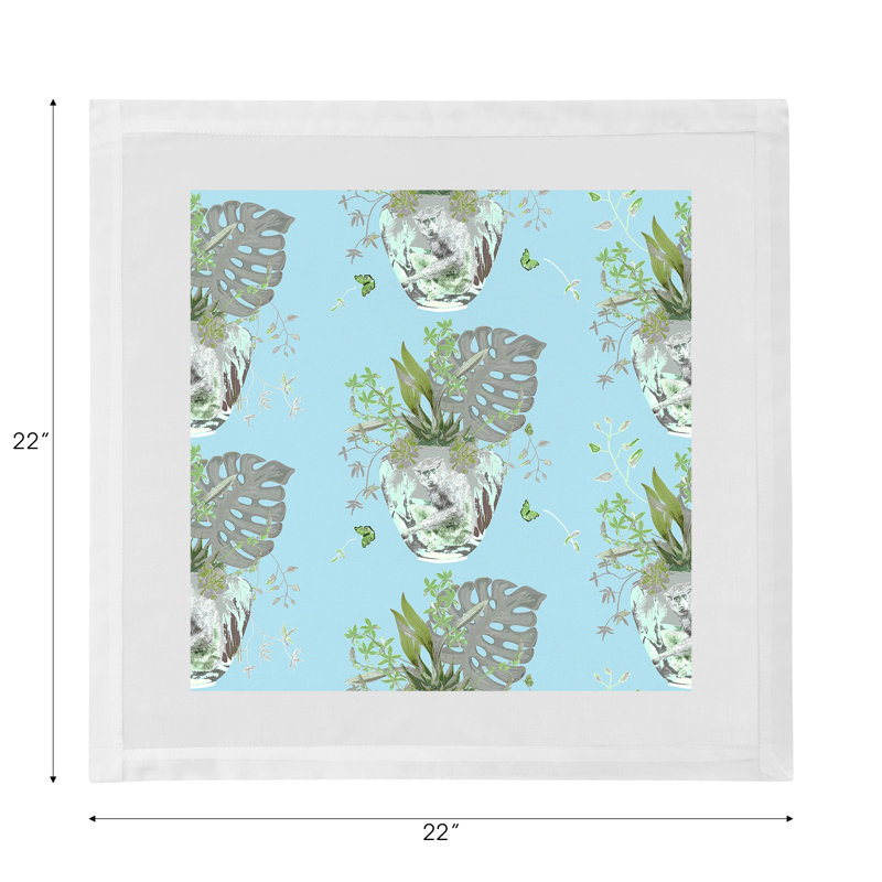 Serviettes de table en satin de coton Monkey Jungle, Bedford