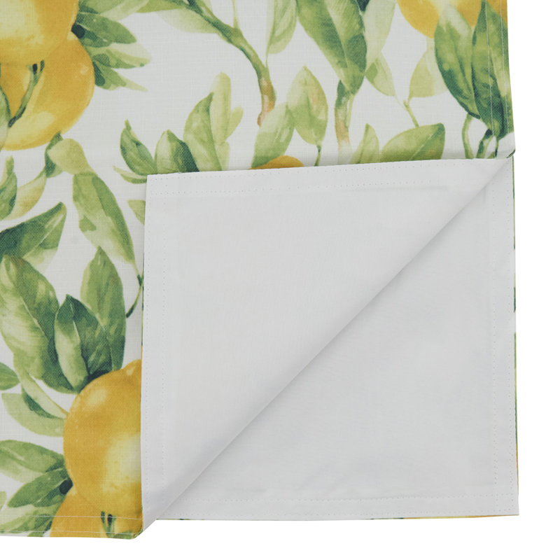 Lemon Printed Design Table Runner, 90" L x 16" W