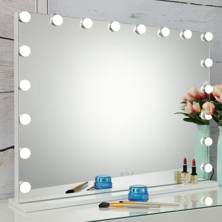 Gerlad Beveled  Frameless Lighted Vanity Mirror