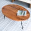 Table basse ovale brune - 39 po x 26 po x 16 po, conception élégante et classique, polyvalente pour le salon / la maison, style intemporel