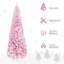 Arbre de Noël artificiel mince 7,5 pi avec flocons de neige