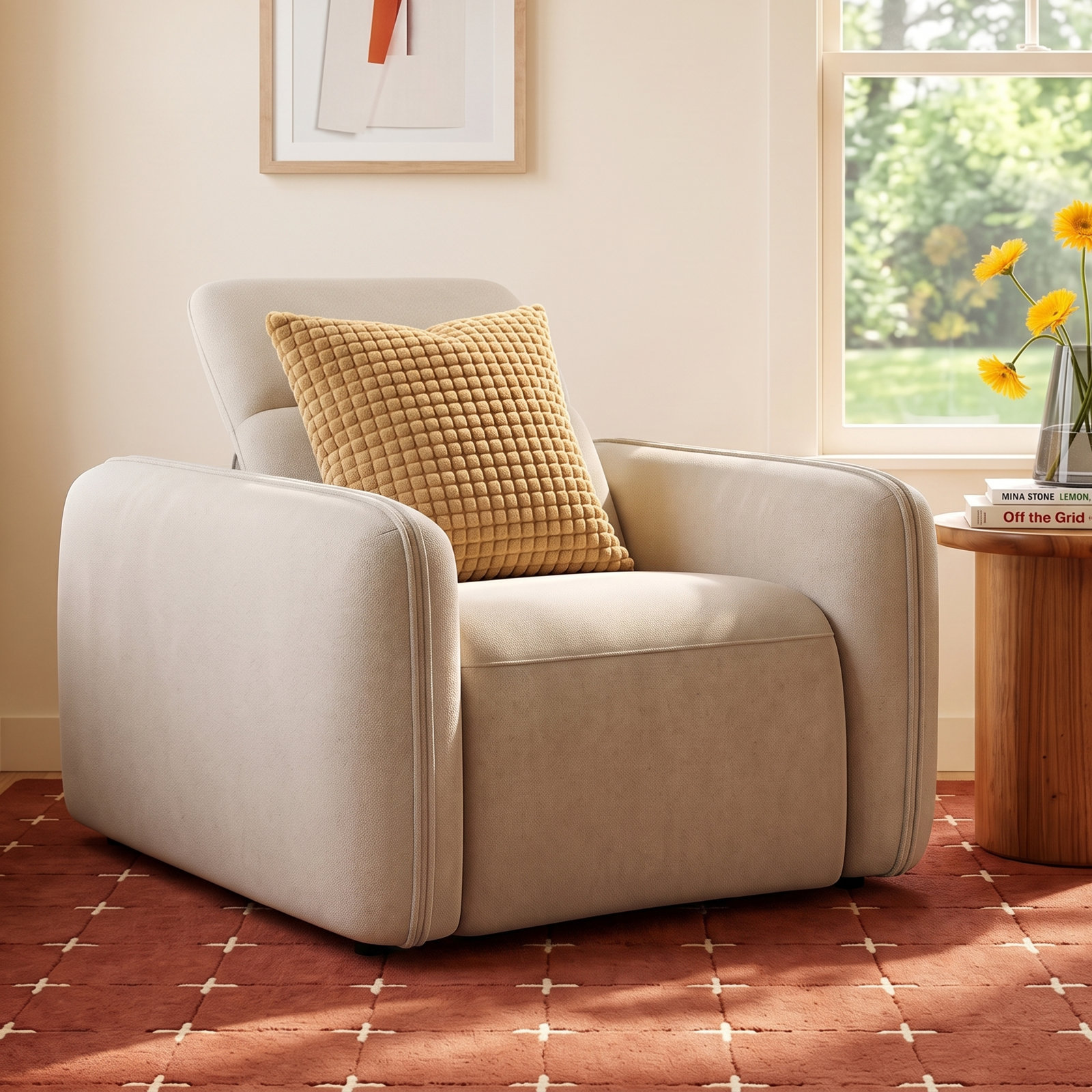 Bayne 44" Power Recliner, Elite Sand Chenille