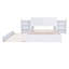Grand lit plateforme avec rangement et tablettes gigognes