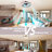 FIMEI 20" 360° Oscillating Flush Mount Modern Ceiling Fan with Dimmable LED Light Kit,RC,Reversible Blades,6 Speeds