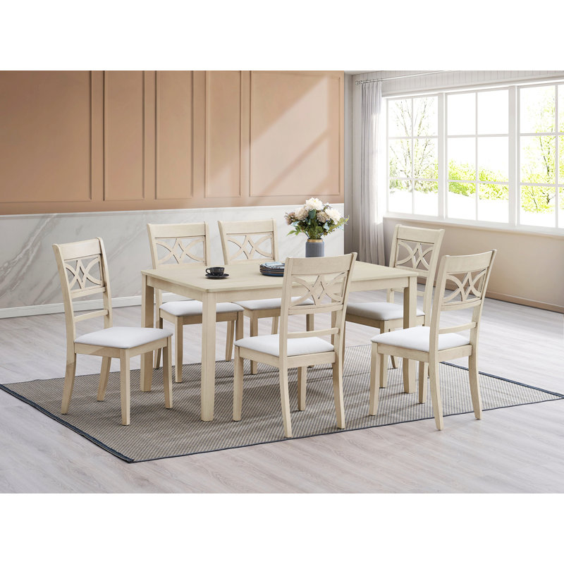 7-Piece Dining Set With Rectangular Table