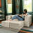 Shontae Zipline Boneless Convertible Compression Sleeper Loveseat, Ottomans & Pillows, Textured Microvelvet-710735751
