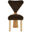 Chaise d'appoint à dossier en velours Perci