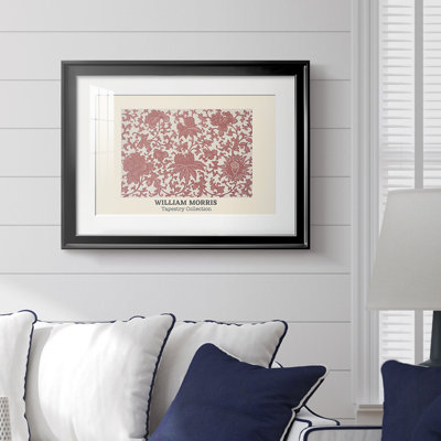 Floral Design (Tapestry Collection Print)-William Morris-Framed Print with Mat and glass-c. Late 19th Century (Original)