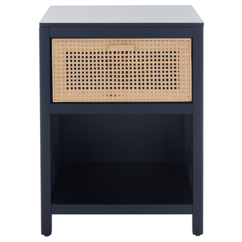 Table de chevet Epaulette, Bleu marine